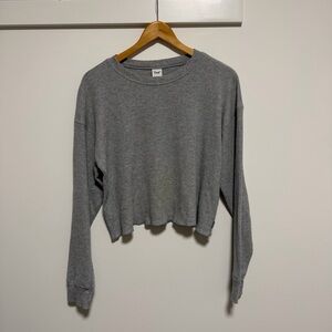 Tna Aritzia Auburn Waffle Crop Longsleeve